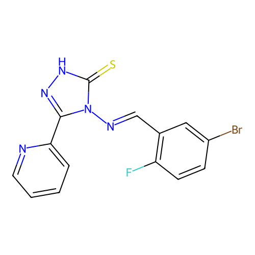 4-((5-Bromo-2-fluorobenzylidene)amino)-5-(2-pyridinyl)-4H-1,2,4-triazole-3-thiol structure