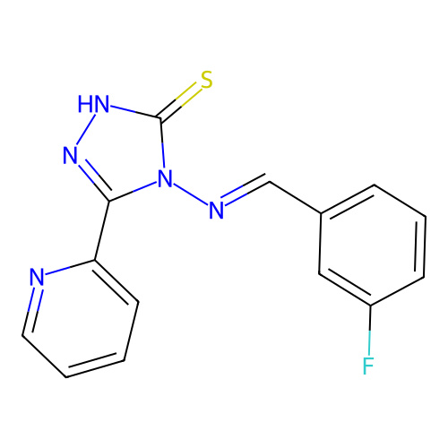 4-((3-Fluorobenzylidene)amino)-5-(2-pyridinyl)-4H-1,2,4-triazole-3-thiol structure