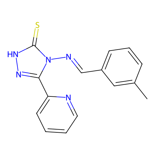 4-((3-Methylbenzylidene)amino)-5-(2-pyridinyl)-4H-1,2,4-triazole-3-thiol structure