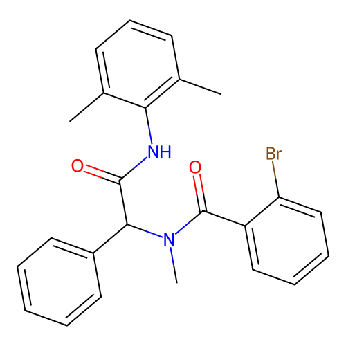 2-Bromo-N-{2-[(2,6-dimethylphenyl)amino]-2-oxo-1-phenylethyl}-N-methylbenzamide structure