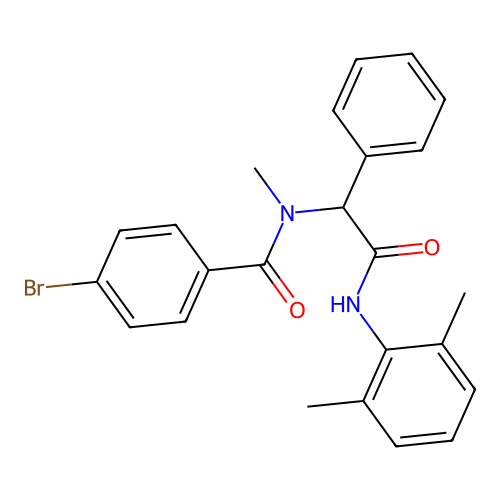 4-Bromo-N-{2-[(2,6-dimethylphenyl)amino]-2-oxo-1-phenylethyl}-N-methylbenzamide structure