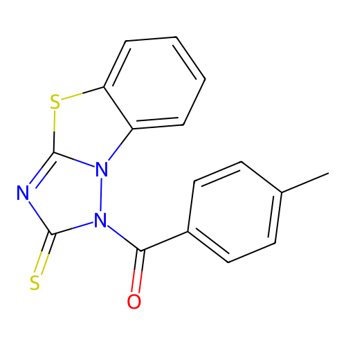 (4-methylphenyl)(2-sulfanylidene[1,2,4]triazolo[5,1-b][1,3]benzothiazol-1(2H)-yl)methanone structure