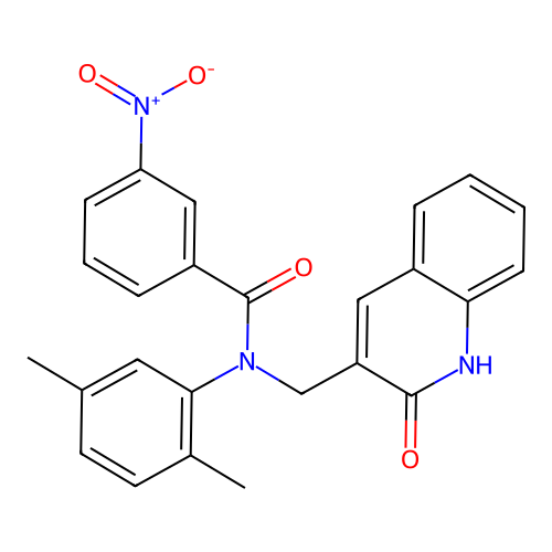 N-(2,5-dimethylphenyl)-N-((2-hydroxyquinolin-3-yl)methyl)-3-nitrobenzamide structure