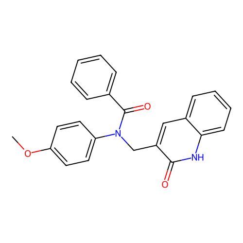 N-(4-methoxyphenyl)-N-[(2-oxo-1H-quinolin-3-yl)methyl]benzamide structure