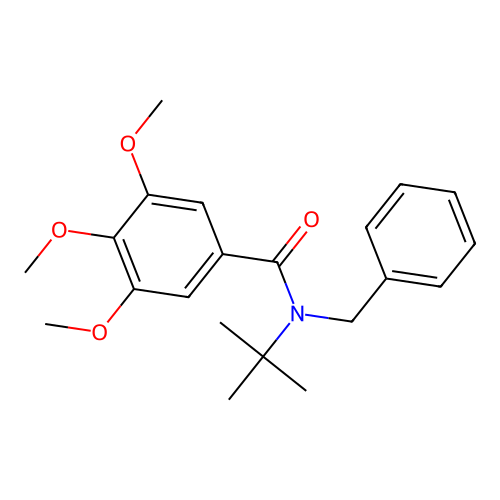 N-benzyl-N-tert-butyl-3,4,5-trimethoxybenzamide structure