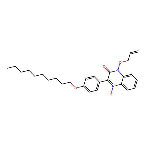 3-[4-(decyloxy)phenyl]-1-(prop-2-en-1-yloxy)quinoxalin-2(1H)-one 4-oxide structure