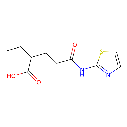 2-Ethyl-5-oxo-5-(1,3-thiazol-2-ylamino)pentanoic acid structure