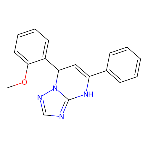 7-(2-Methoxyphenyl)-5-phenyl-3,7-dihydro[1,2,4]triazolo[1,5-a]pyrimidine structure
