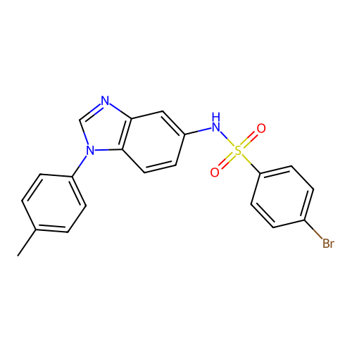 4-bromo-N-[1-(4-methylphenyl)-1H-benzimidazol-5-yl]benzenesulfonamide structure