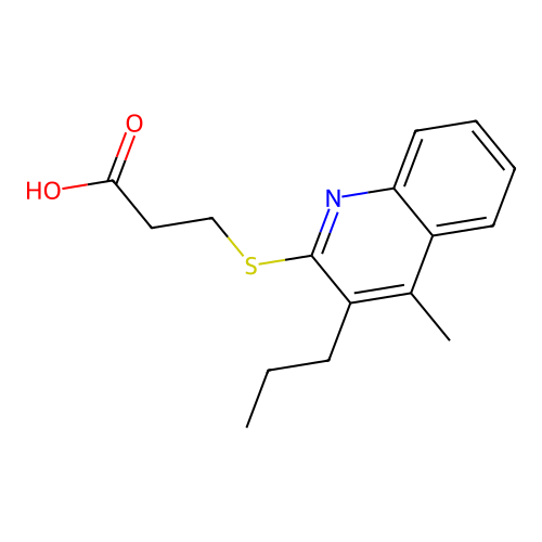 3-[(4-Methyl-3-propylquinolin-2-yl)sulfanyl]propanoic acid structure