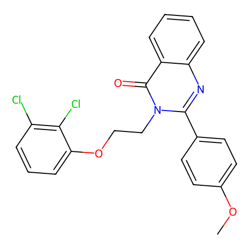 3-(2-(2,3-dichlorophenoxy)ethyl)-2-(4-methoxyphenyl)quinazolin-4(3H)-one structure