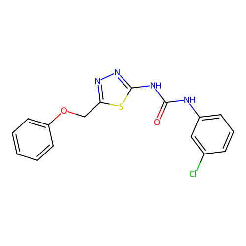 1-(3-Chlorophenyl)-3-(5-(phenoxymethyl)-1,3,4-thiadiazol-2-yl)urea structure