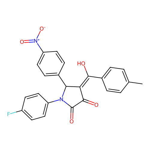 1-(4-fluorophenyl)-3-hydroxy-4-(4-methylbenzoyl)-5-(4-nitrophenyl)-1H-pyrrol-2(5H)-one structure