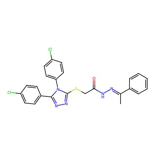 C24H19Cl2N5OS structure