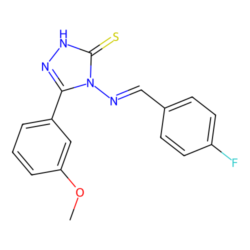 4-((4-Fluorobenzylidene)amino)-5-(3-methoxyphenyl)-4H-1,2,4-triazole-3-thiol structure