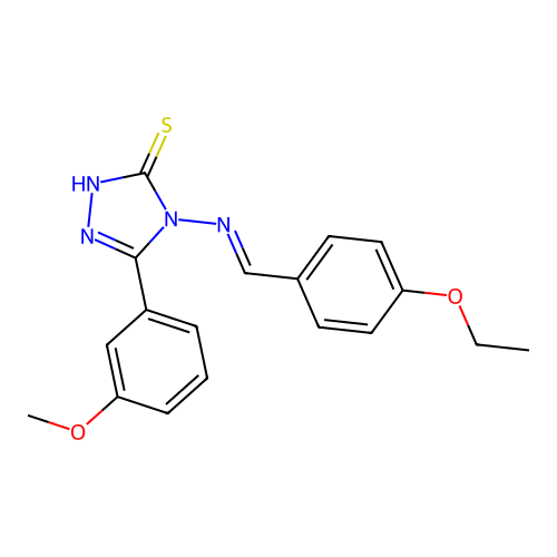 4-((4-Ethoxybenzylidene)amino)-5-(3-methoxyphenyl)-4H-1,2,4-triazole-3-thiol structure