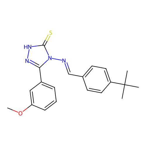 4-((4-Tert-butylbenzylidene)amino)-5-(3-methoxyphenyl)-4H-1,2,4-triazole-3-thiol structure