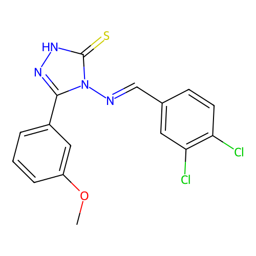 4-((3,4-Dichlorobenzylidene)amino)-5-(3-methoxyphenyl)-4H-1,2,4-triazole-3-thiol structure