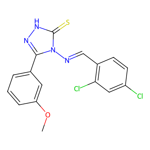 C16H12Cl2N4OS structure