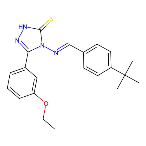 4-((4-Tert-butylbenzylidene)amino)-5-(3-ethoxyphenyl)-4H-1,2,4-triazole-3-thiol structure