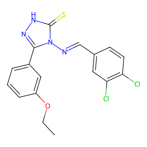 4-((3,4-Dichlorobenzylidene)amino)-5-(3-ethoxyphenyl)-4H-1,2,4-triazole-3-thiol structure