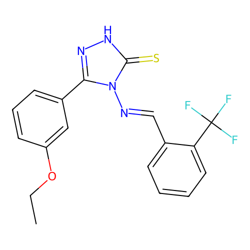 5-(3-Ethoxyphenyl)-4-((2-(tri-F-ME)benzylidene)amino)-4H-1,2,4-triazole-3-thiol structure