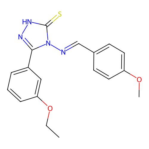 5-(3-Ethoxyphenyl)-4-((4-methoxybenzylidene)amino)-4H-1,2,4-triazole-3-thiol structure
