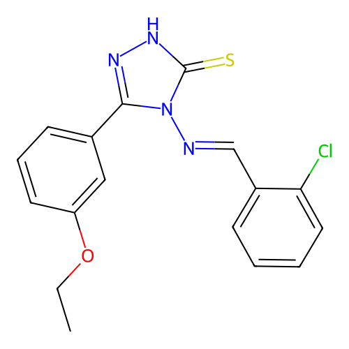 4-((2-Chlorobenzylidene)amino)-5-(3-ethoxyphenyl)-4H-1,2,4-triazole-3-thiol structure