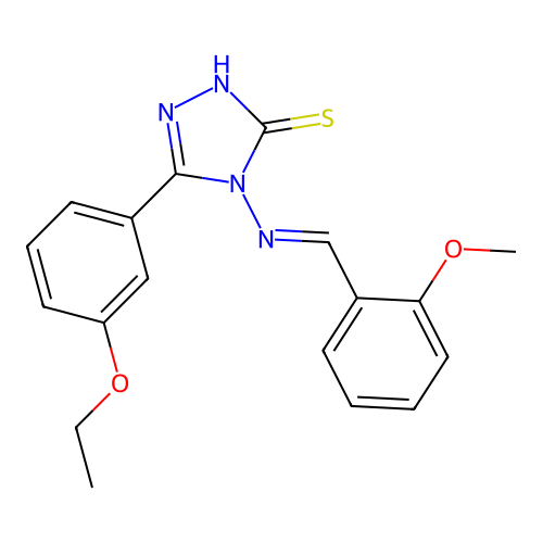 5-(3-Ethoxyphenyl)-4-((2-methoxybenzylidene)amino)-4H-1,2,4-triazole-3-thiol structure