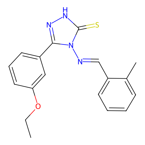 5-(3-Ethoxyphenyl)-4-((2-methylbenzylidene)amino)-4H-1,2,4-triazole-3-thiol structure