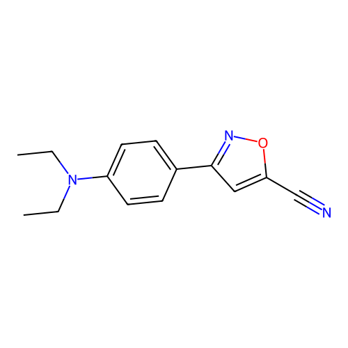 3-[4-(Diethylamino)phenyl]-1,2-oxazole-5-carbonitrile structure