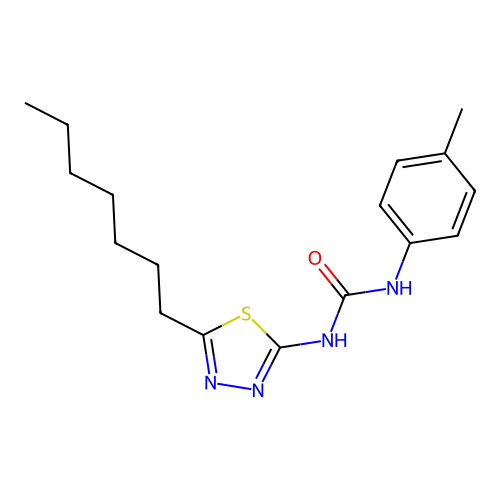1-(5-Heptyl-1,3,4-thiadiazol-2-yl)-3-(4-methylphenyl)urea structure