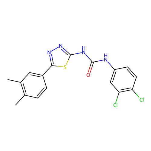1-(3,4-Dichlorophenyl)-3-(5-(3,4-dimethylphenyl)-1,3,4-thiadiazol-2-yl)urea structure