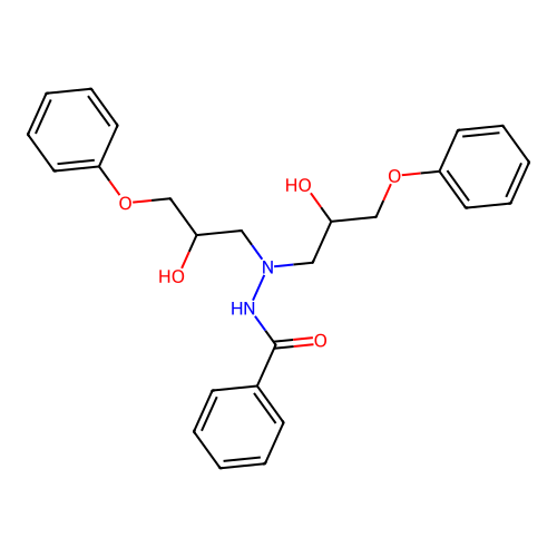 N',N'-bis(2-hydroxy-3-phenoxypropyl)benzohydrazide structure