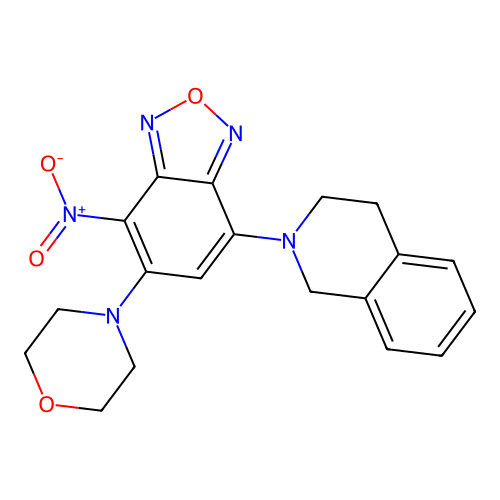 2-[6-(morpholin-4-yl)-7-nitro-2,1,3-benzoxadiazol-4-yl]-1,2,3,4-tetrahydroisoquinoline structure