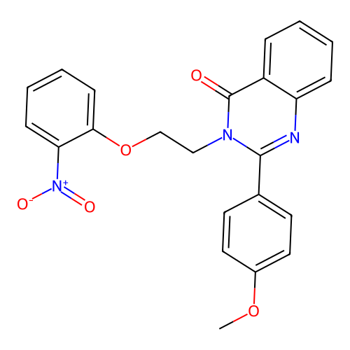 2-(4-methoxyphenyl)-3-(2-(2-nitrophenoxy)ethyl)quinazolin-4(3H)-one structure
