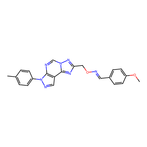 C22H19N7O2 structure