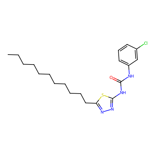 1-(3-Chlorophenyl)-3-(5-undecyl-1,3,4-thiadiazol-2-yl)urea structure