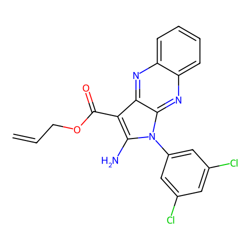 allyl 2-amino-1-(3,5-dichlorophenyl)-1H-pyrrolo[2,3-b]quinoxaline-3-carboxylate structure