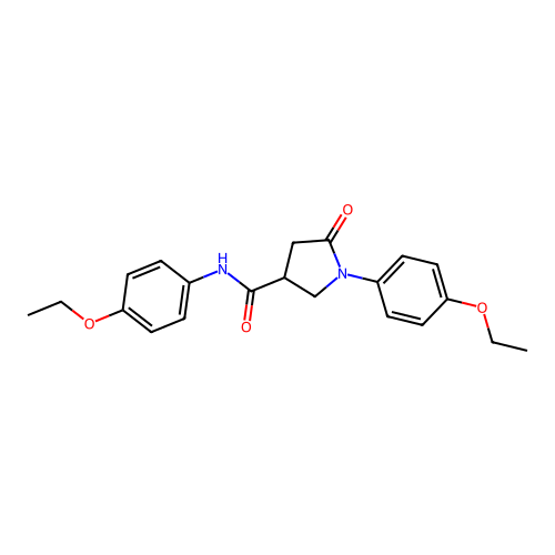 N,1-bis(4-ethoxyphenyl)-5-oxopyrrolidine-3-carboxamide structure