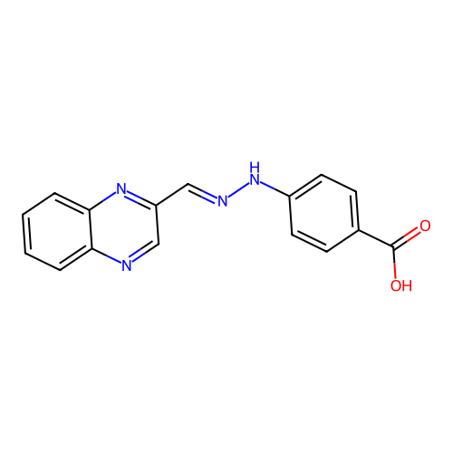 4-(2-(Quinoxalin-2-ylmethylene)hydrazineyl)benzoic acid structure