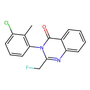 4(3H)-Quinazolinone, 3-(3-chloro-o-tolyl)-2-fluoromethyl- structure