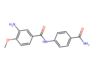 3-Amino-N-(4-(aminocarbonyl)phenyl)-4-methoxybenzamide structure