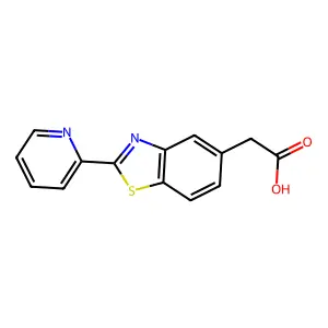 2-(2-吡啶基)-5-苯并噻唑乙酸 structure