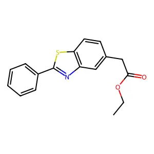 2-苯基-5-苯并噻唑乙酸乙酯 structure