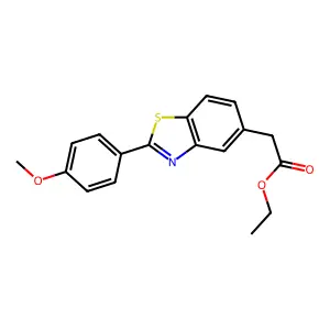 5-Benzothiazoleacetic acid, 2-(4-methoxyphenyl)-, ethyl ester structure