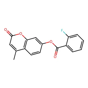 4-methyl-2-oxo-2H-chromen-7-yl 2-fluorobenzoate structure
