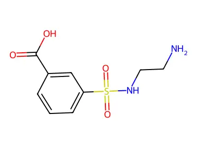 3-[(2-Aminoethyl)sulfamoyl]benzoic acid structure