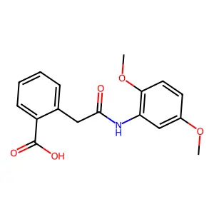 2-[2-(2,5-Dimethoxyanilino)-2-oxoethyl]benzoic acid structure