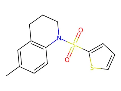 6-Methyl-1-(thiophene-2-sulfonyl)-1,2,3,4-tetrahydroquinoline structure